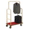 Global Industrial Gold Stainless Steel Bellman Cart Straight Uprights 6 Rubber Casters, 41-1/4L x 24W x 73H 985116GD - alternate 2